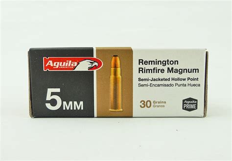 Aguila 5mm Rem Rimfire Mag 30 Grain Sj Hp 50rd Box
