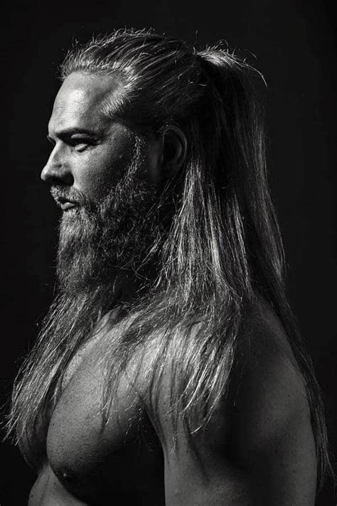 Accentuate your long viking hairstyle by choosing a few small chunks to plait into long thin braids. 40+ Viking Hairstyles That You Won't Find Anywhere Else | MensHaircuts