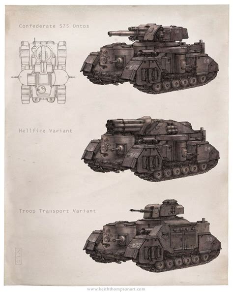 Iron Grip Confederate Ontos Dieselpunk Vehicles Fantasy Tank Tanks
