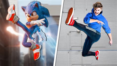 Stunts From Sonic The Hedgehog In Real Life Challenge Youtube