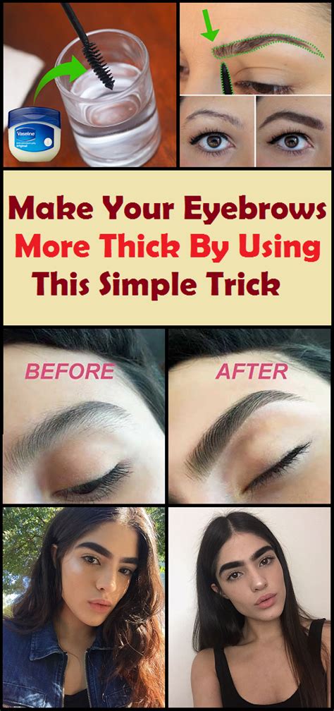 Make Your Eyebrows More Thick By Using This Simple Trick How To Grow Eyebrows Beauty Make Up