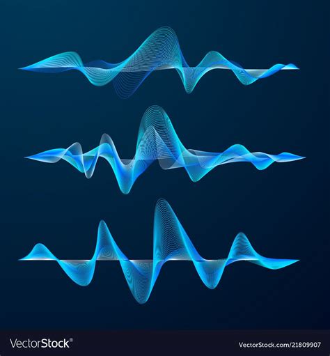 Blue Sound Waves Track Design Set