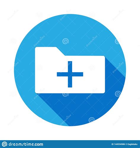Add Folder Icon Icon With Long Shadow Element Of Web Icons Premium