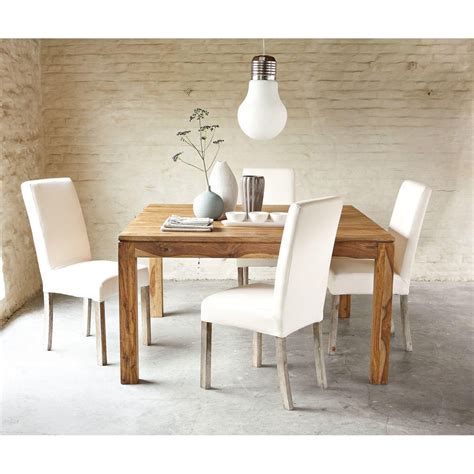 Rectangular dining tables blend seamlessly into traditional and contemporary spaces alike; Solid Sheesham Wood Dining Table 6 persons L130 Stockholm ...