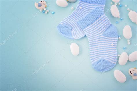 Blue Baby Shower Nursery Background Stock Photo By ©amarosy 118359502