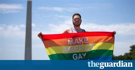 Anti Trump Sentiment Permeates Lgbt Pride Marches Across Us World News The Guardian