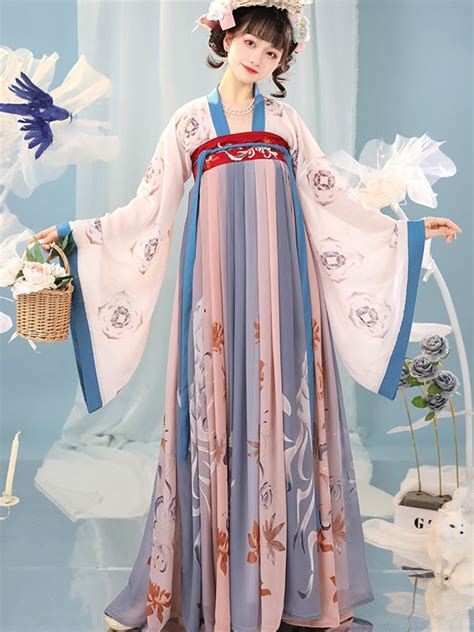 Tang Dynasty Womens Clothing Hanfu Qixiong Ruqun Dress Fashion Hanfu
