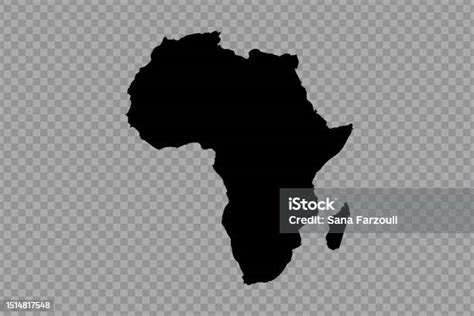 พื้นหลังโปร่งใสแอฟริกาแผนที่ง่าย ภาพประกอบสต็อก ดาวน์โหลดรูปภาพตอนนี้