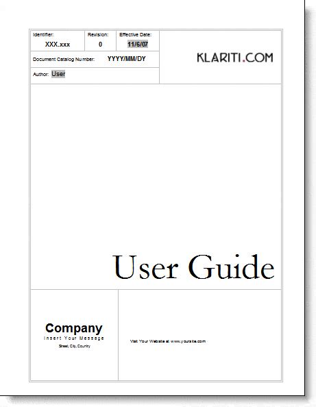 User Manual Template Design Get Thousands Of Free Manuals Books