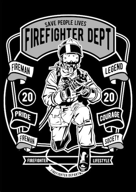 Premium Vector Firefighter Poster