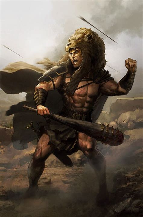 Hercules Wearing Lions Skin World Mythology Greek And Roman Mythology