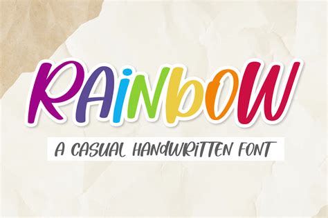 Rainbow Font Door Bitongtype · Creative Fabrica