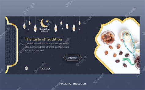 Premium Vector Ramadan Iftar Promo Horizontal Banner Template