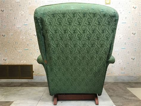 Vintage Upholstered Rocker Rocking Chair Antique mahogany upholstered rocking chair lincoln rocker.