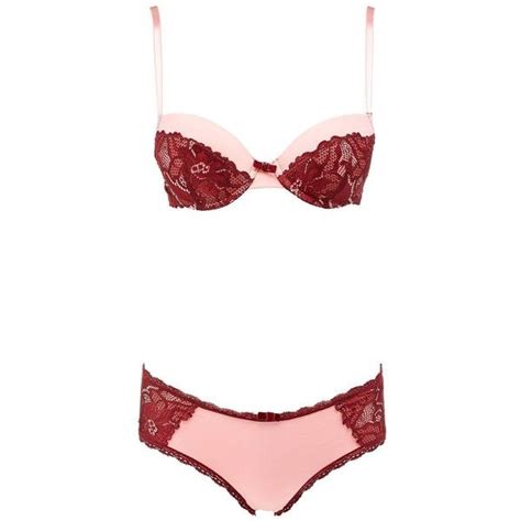 Charlotte Russe Pink Combo Contrast Lace Bra And Panty Set By Charlotte Russe At Charlotte Russe