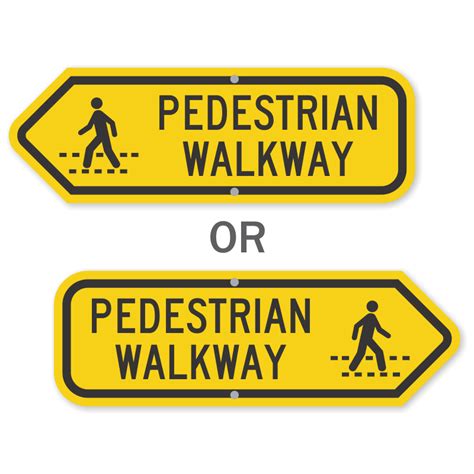 Pedestrian Walkway Signs Do Not Block Walkway Signs