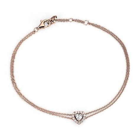 Heart Shaped Diamond Halo Bracelet In 14k Rose Gold 13 Ct Tw