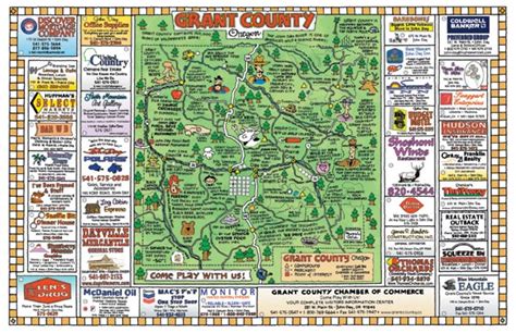 Fun Maps Usa Grant County Oregon
