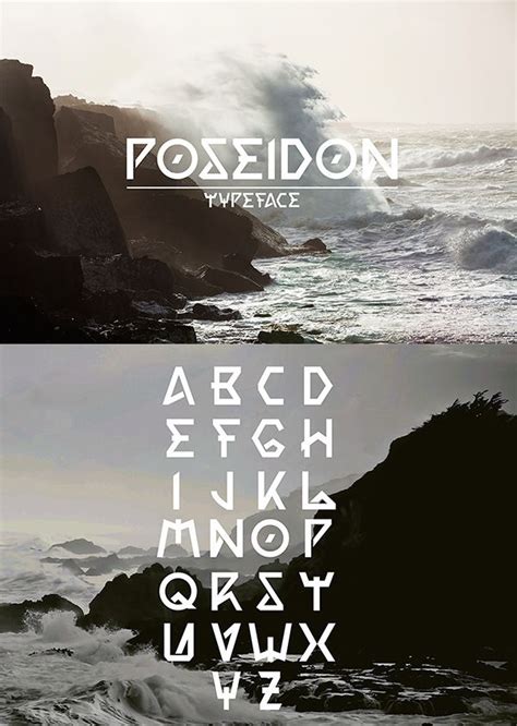 Free Poseidon Typeface Font Typeface Font Typography Lettering