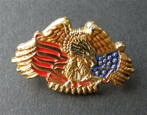 Usa United States American Eagle Flag Lapel Pin Badge 11 Inches