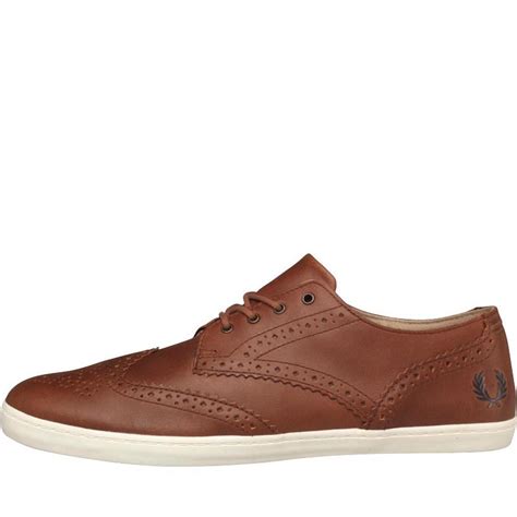 Buy Fred Perry Mens Authentic Ealing Leather Shoes Tan