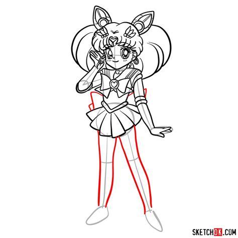 How To Draw Sailor Chibi Moon Step By Step Sketchok Easy Drawing Guides