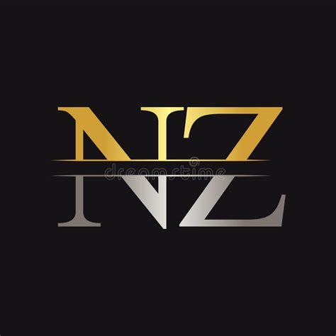 Nz Letter Logo Design Stock Illustration Illustration Of Black 114077356
