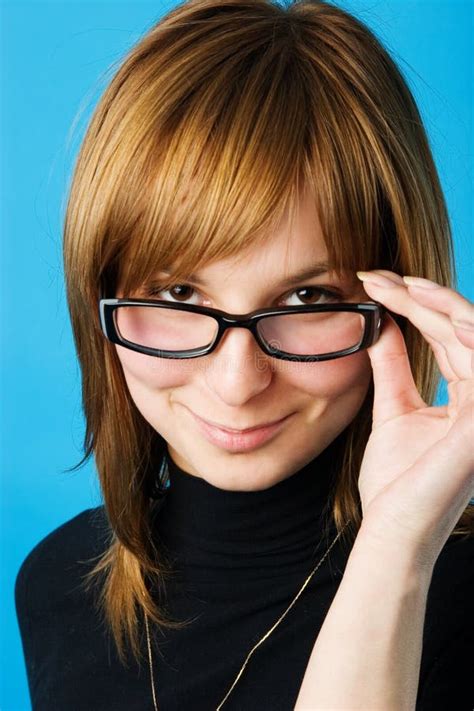 Woman Wearing Glasses Stock Photo Image Of Glasses Pretty 8060150