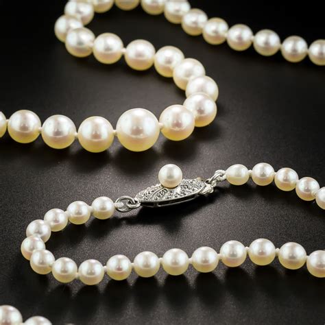 Mikimoto 20 Inch Long Cultured Pearl Necklace Antique And Vintage