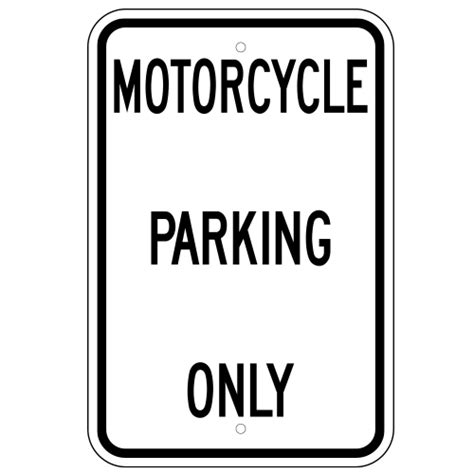 Motorcycle Parking Only Sign Sign Covers