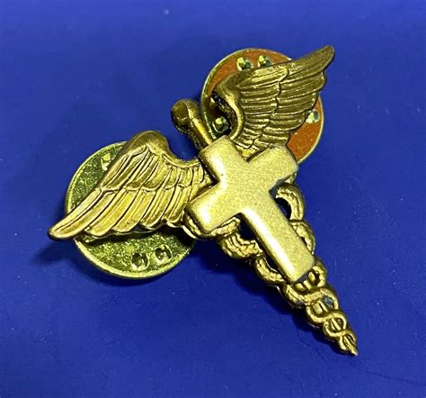 Medical Chaplain Cross Collar Brass Lapel Hat Pin Us Military Etsy