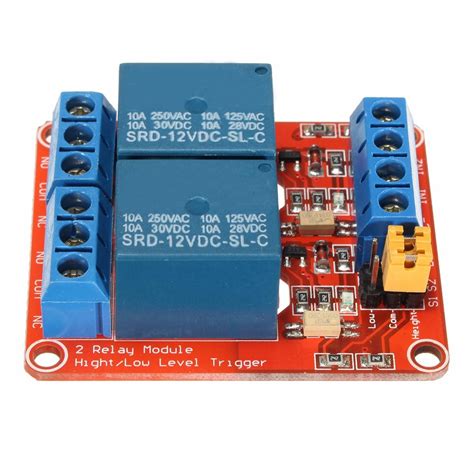 5pcs 12v 2 Channel Relay Module With Optocoupler Support High Low Level