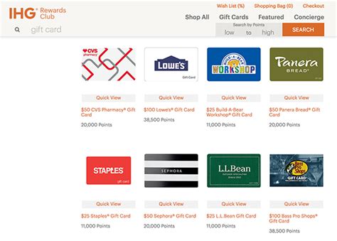 Our members earn points with ease and can redeem them for the things they want most. Ihg rewards gift cards - Gift Card