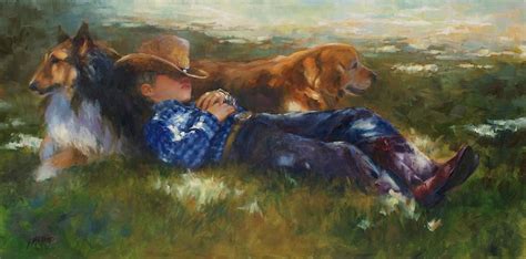 Cowboy Painting Wornout Buckaroo By Susan Blackwood Painting