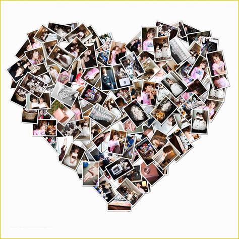 Heart Shaped Collage Template