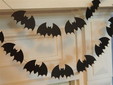 Paper Bat Garland Halloween Decor 6ft Black Bats Garland
