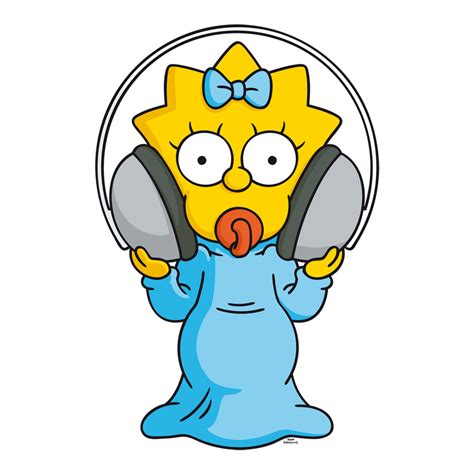 Bravado Maggie Headphones The Simpsons Girlie Top Merch