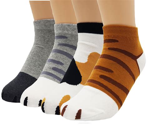 Jjmax Womens Cute Kitty Cat Paws Socks With Paw Prints On Toes