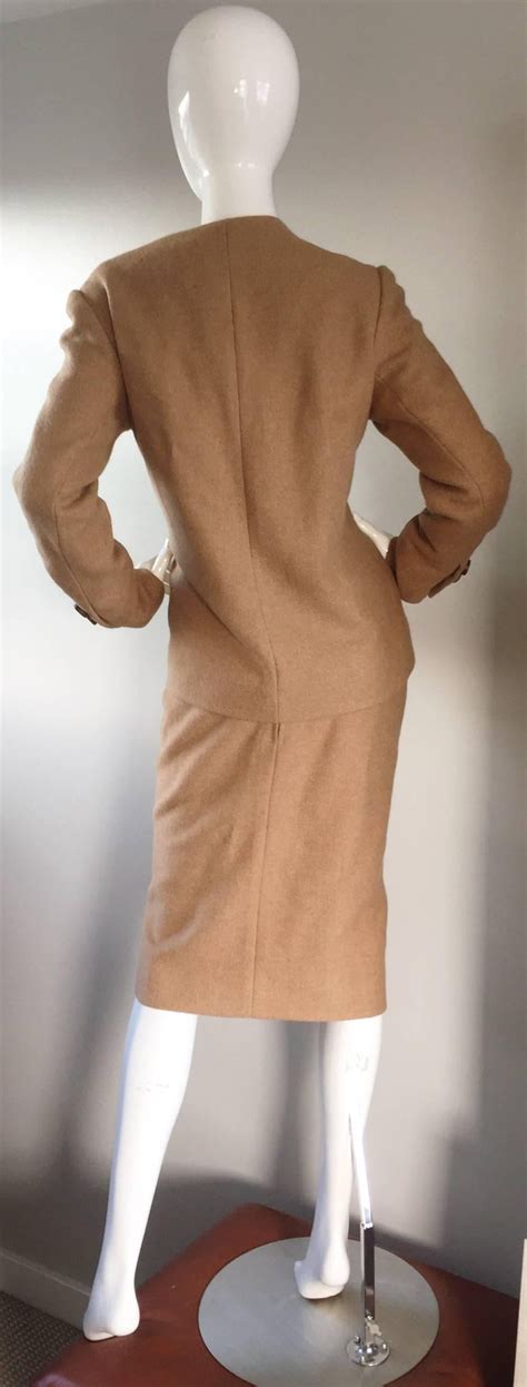 Norman Norell 1960s Size 12 Tan Camel 60s Vintage Blazer Jacket