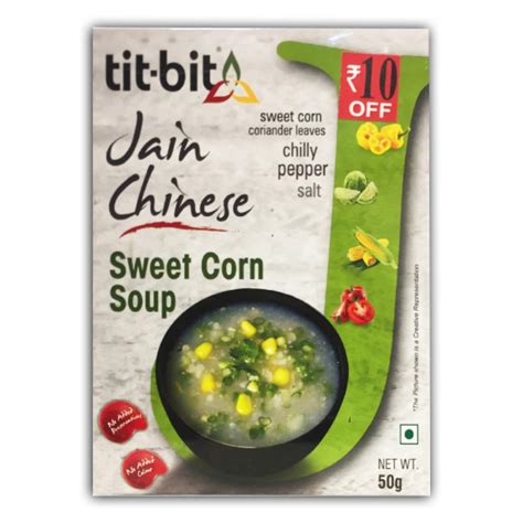 Tit Bit Jain Chinese Sweet Corn Soup 50gms Pack Of 5 1 Free