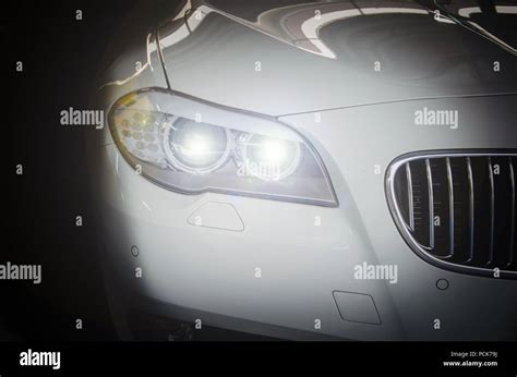Modern Luxury Car Headlight Stock Photo Alamy