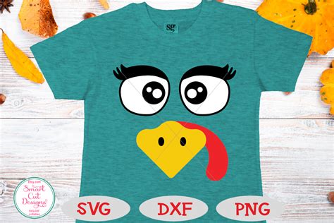 Turkey Face Svg Girl Turkey Svg Thanksgiving Girl Svg Dxf 380985