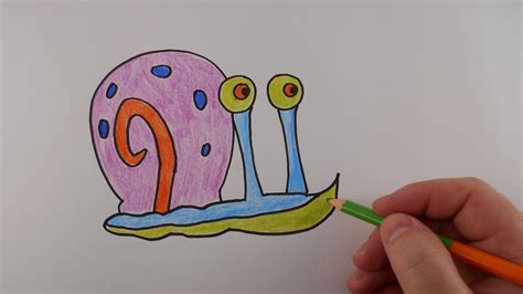 How To Draw Gary The Snail From Spongebob Squarepants Mr Cute