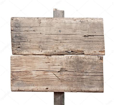 Wooden Sign Isolated On White Wood Old Planks Sign — Stock Photo