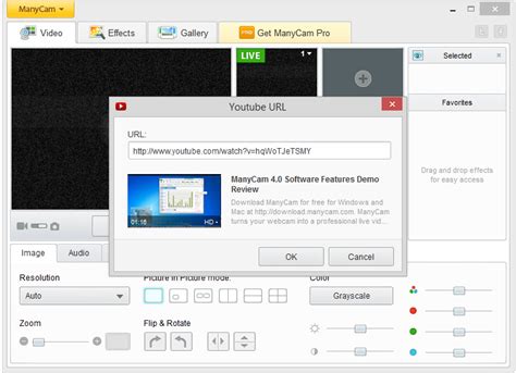 Manycam Webcam Software Features