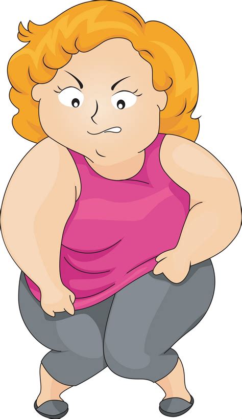 Cartoon Fat Fat Clipart Girl Woman Transparent Lady Background Clip Cliparts Workout Library