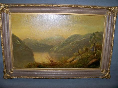 Lot Framed Antique Oil On Canvas Of Adirondack Landscape