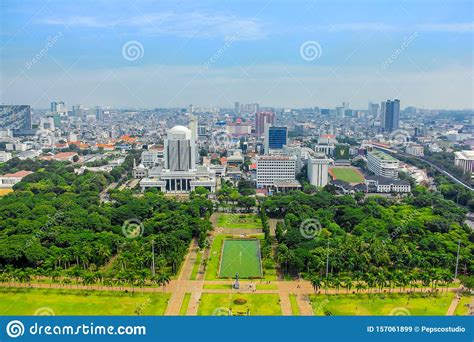 Jakarta Indonesia March 10th 2019 Jakarta City Skyline Editorial