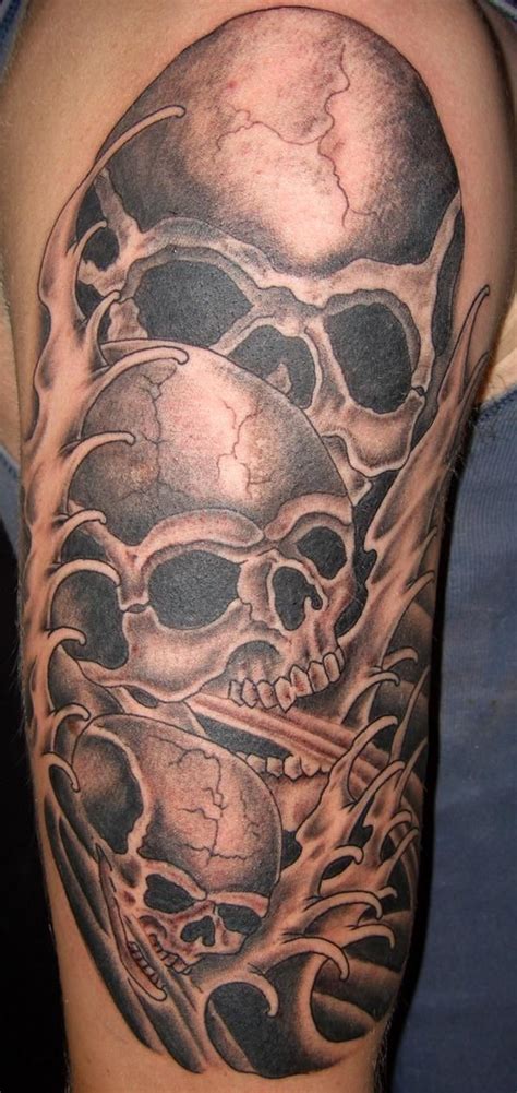 This example is both evil looking and cute looking. Skull Sleeve Tattoos Designs, Ideas and Meaning | Tattoos For You
