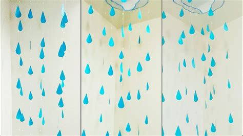 How To Make Create Clouds Rainfall Using Paper Rain Drop Create Using